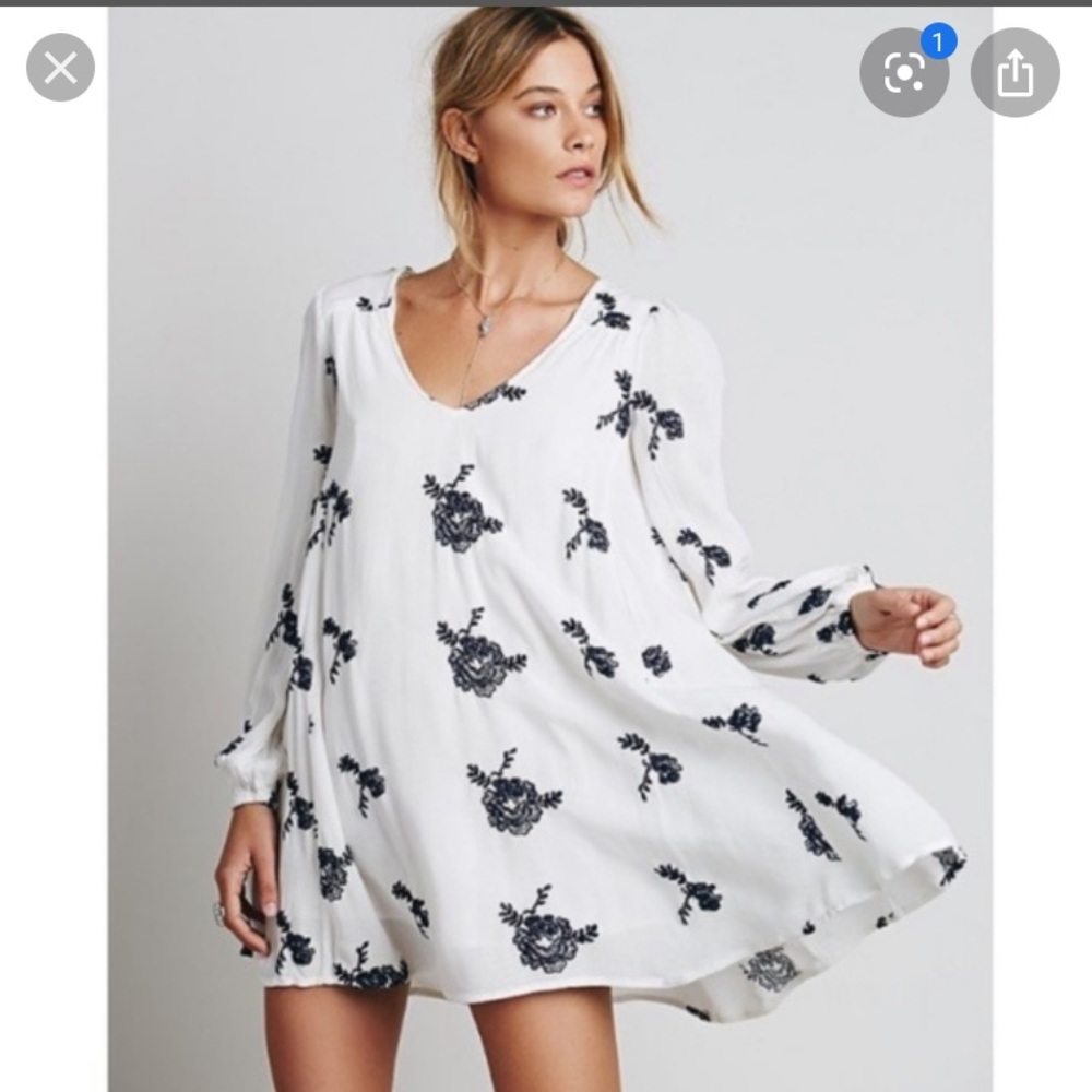 Free People Embroidered Austin Mini Dress Medium